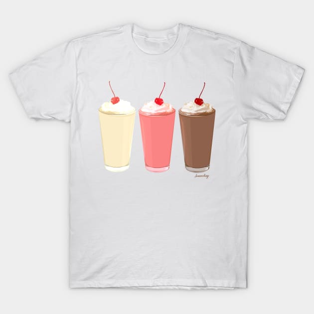 Milkshake Foodies T-Shirt by smoochugs